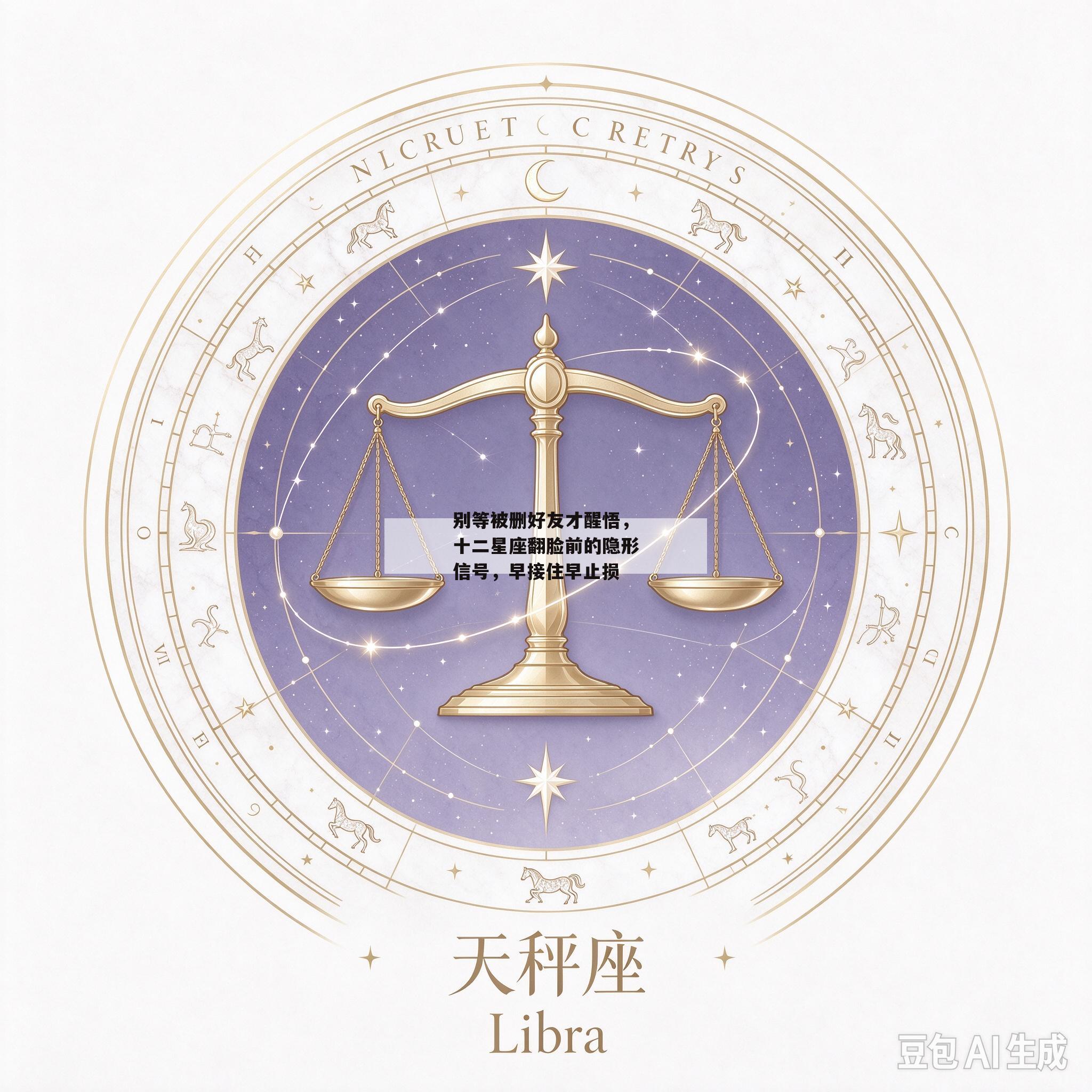 别等被删好友才醒悟,十二星座翻脸前的隐形信号,早接住早止损 别等被删好友才醒悟,十二星座翻脸前的隐形信号,早接住早止损