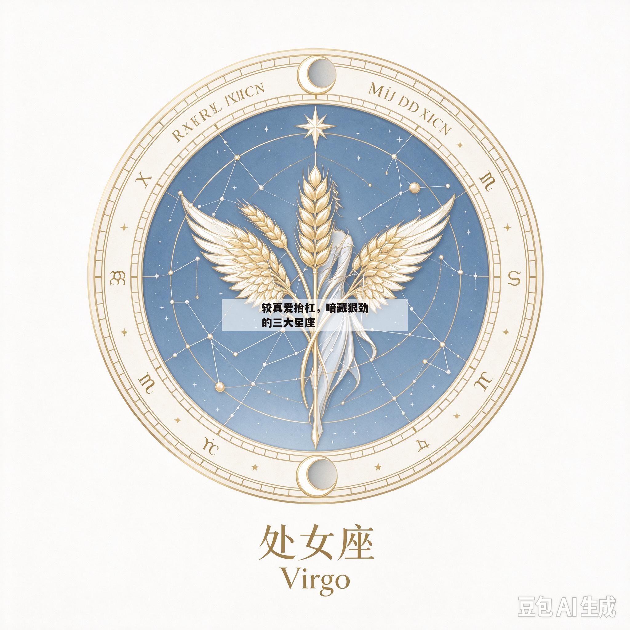较真爱抬杠，暗藏狠劲的三大星座